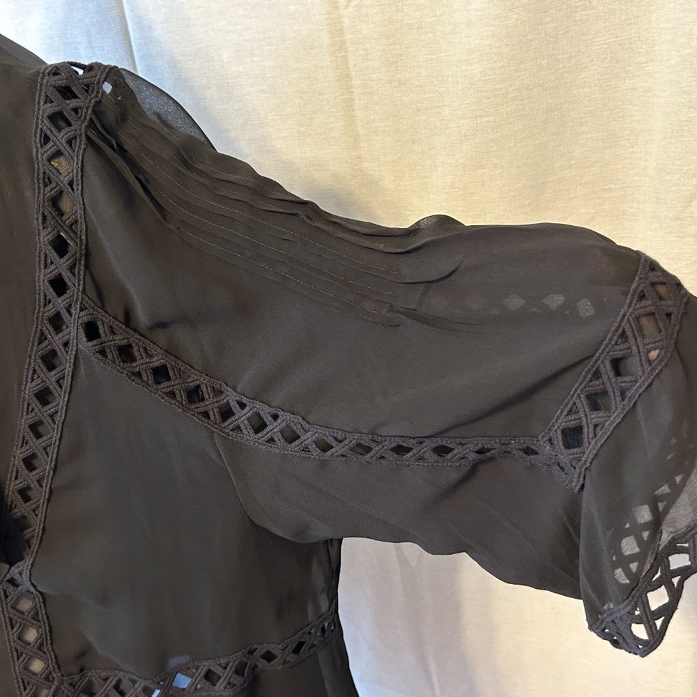 2X Sheer Black 2-Layer Jacket/Cover-Up (Scarf Not Included) - Picture 10 of 15